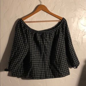 off the shoulder black top